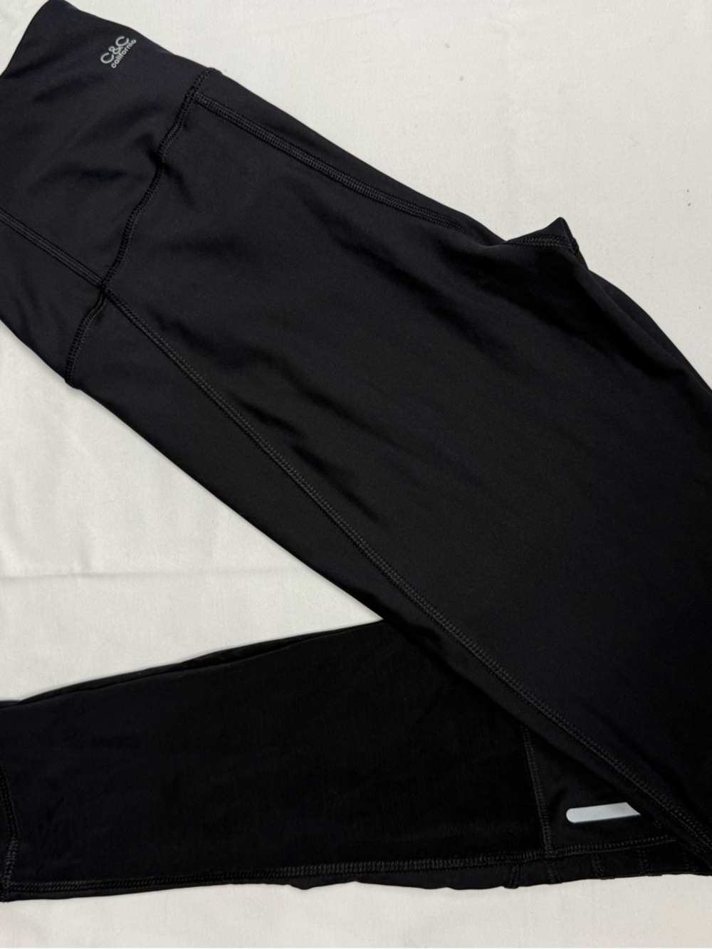C&C California Black High-Waist Leggings with Logo Waistband
